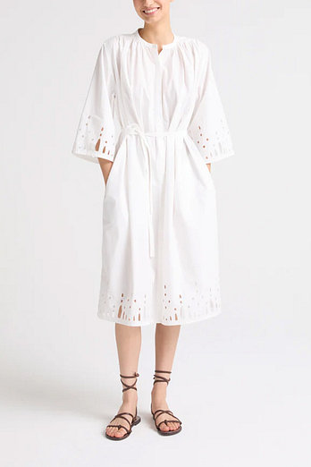 YVES SALOMON [공식] 이브살로몬 브로드리 앤글에이스 코튼 드레스 CE5SFCTDR033C01 | 신세계V