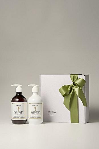 WONDERTREE [샤워 이후의 감각 세트] 스칼프케어 솔루션 샴푸500ml+카밍 모이스처 바디워시500ml | 신세계V