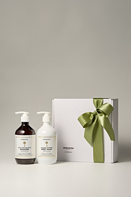 WONDERTREE [샤워 이후의 감각 세트] 스칼프케어 솔루션 샴푸500ml+카밍 모이스처 바디워시500ml | 신세계V