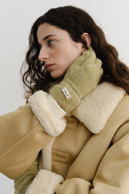 DUNST ALPACA LONG GLOVES OLIVE_UDGL5F101E1 | 신세계V