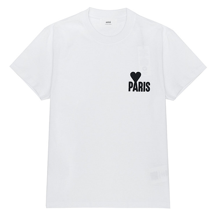 AMI PARIS(아미 파리) 아미 PARIS 로고 반팔티 UTS014-701-100 | 신세계V