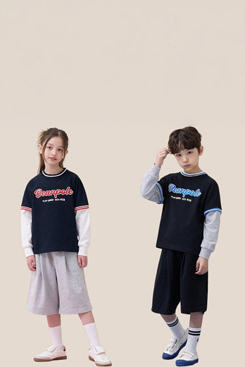 BEANPOLE KIDS [시즌오프30%][BEANPOLE KIDS] 26SS 그래픽 레이어드 티셔츠 버뮤다 상하세트 (2종 택1) | 신세계V