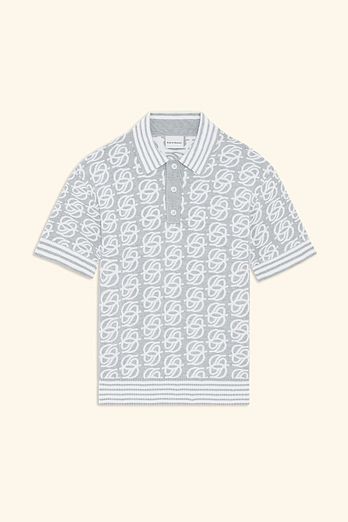 DROLE DE MONSIEUR D Mirror Monogram Knit Polo D0WPA26101GYX | 신세계V