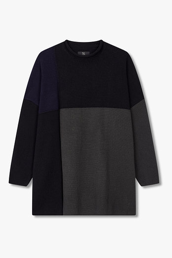 Yohji Yamamoto [Y's]컬러 블록 코튼 니트 풀오버 | 신세계V