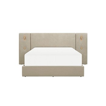 MATERASSO 베른 가죽침대 Q ＋ 패널 45cm 2EA_라이트그레이 (매트제외) | 신세계V