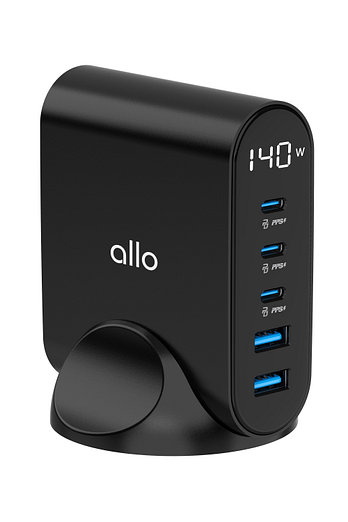 allo [10%쿠폰 증정] 알로코리아 140W GaN 프로 PD PPS 초고속 5포트 멀티 충전기 UC5140GPD | 신세계V