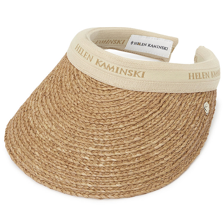 [HELEN KAMINSKI] 헬렌카민스키 비앙카 10 여성 바이저 HAT50265 NOUGAT NATURAL LOGO