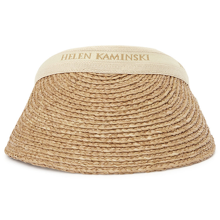 [HELEN KAMINSKI] 헬렌카민스키 비앙카 10 여성 바이저 HAT50265 NOUGAT NATURAL LOGO