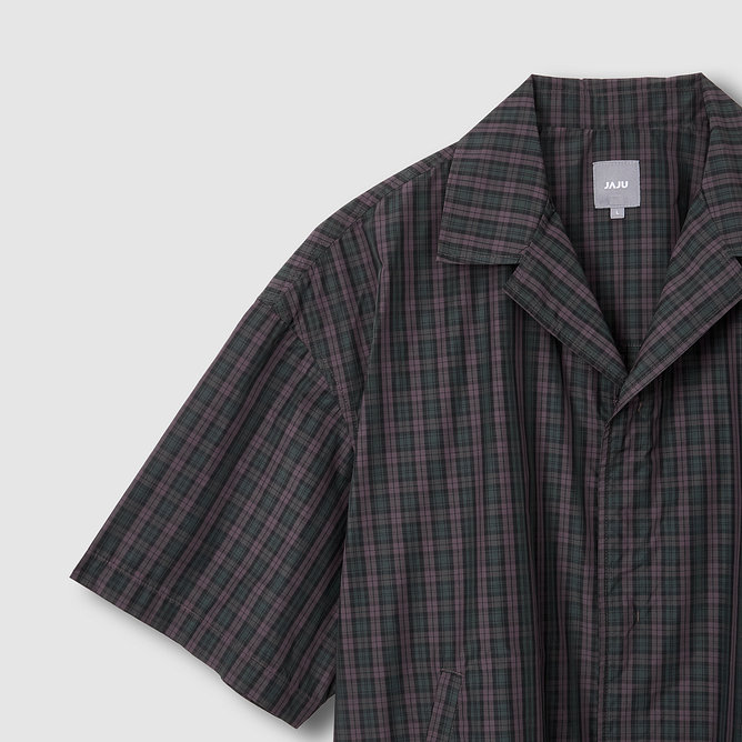 [공용] 사각사각 오픈카라 반팔 셔켓 [S~XL]