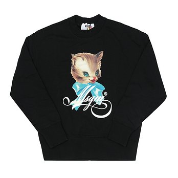 MSGM MSGM 3941MDM113SE 257749 99 큐트 키티 프린트 로고 여성 맨투맨 | 신세계V