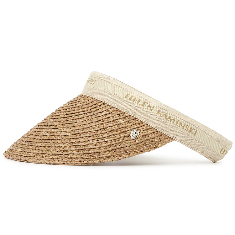 [HELEN KAMINSKI] 헬렌카민스키 비앙카 10 여성 바이저 HAT50265 NOUGAT NATURAL LOGO