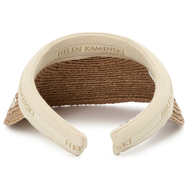 [HELEN KAMINSKI] 헬렌카민스키 비앙카 10 여성 바이저 HAT50265 NOUGAT NATURAL LOGO