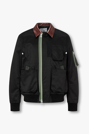 SACAI 남성 코튼 치노 블루종 | 신세계V