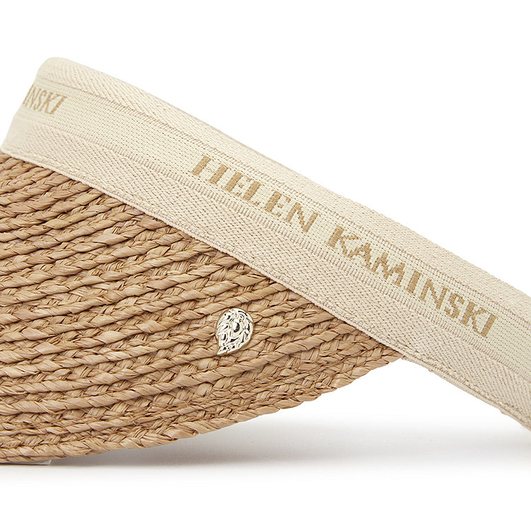 [HELEN KAMINSKI] 헬렌카민스키 비앙카 10 여성 바이저 HAT50265 NOUGAT NATURAL LOGO