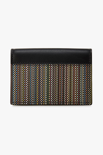 PAUL SMITH 시그니처 스트라이프 코팅 캔버스 카드 케이스 | 신세계V