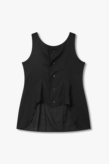 Yohji Yamamoto [FEMME]링클 슬리브리스 블라우스 | 신세계V