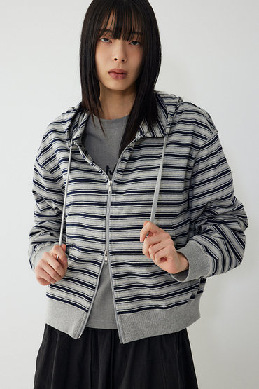 STUDIO TOMBOY(스튜디오 톰보이) 스트라이프 패턴 집업 후디 | 신세계V