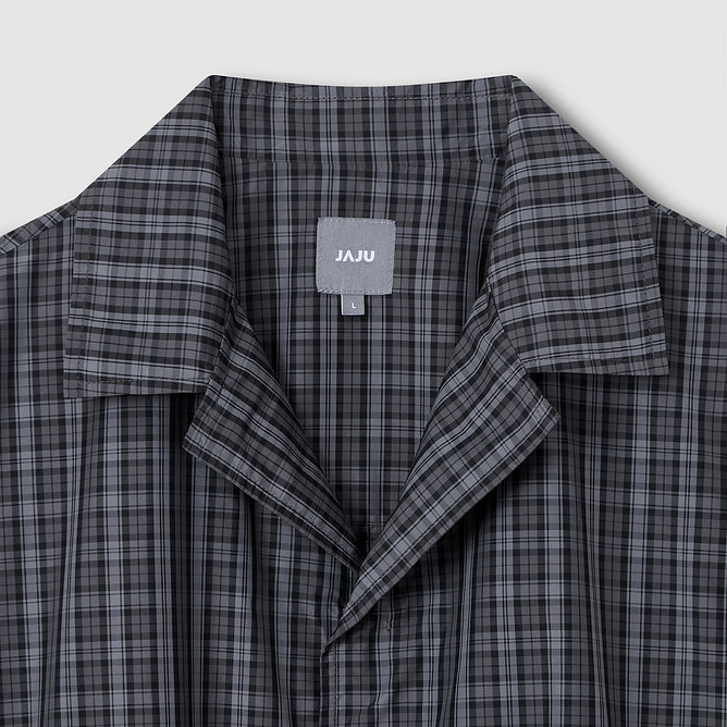[공용] 사각사각 오픈카라 반팔 셔켓 [S~XL]