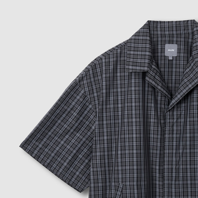 [공용] 사각사각 오픈카라 반팔 셔켓 [S~XL]