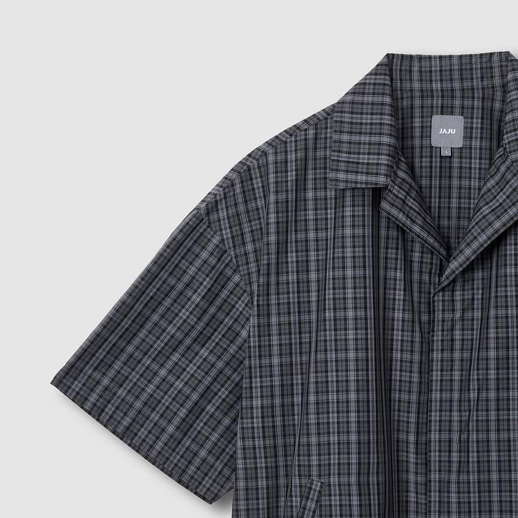 [공용] 사각사각 오픈카라 반팔 셔켓 [S~XL]