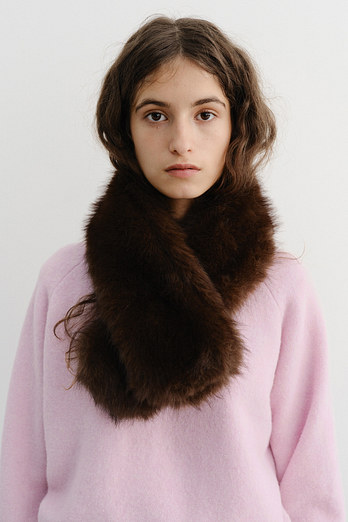 DUNST FUR MUFFLER BROWN_UDMU5F104W3 | 신세계V