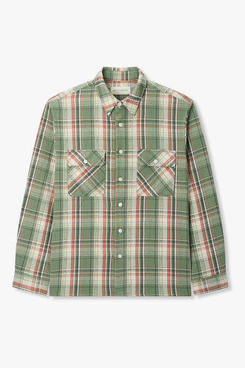 MAN ON THE BOON 체크 패턴 포켓 셔츠 | 신세계V