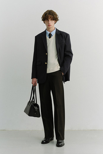 DUNST UNISEX 2 BUTTON WOOL BLAZER NAVY_M_UDJA6A102N2 | 신세계V