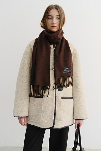 DUNST UNISEX CASHMERE MUFFLER DARK BROWN_UDMU5F103W3 | 신세계V