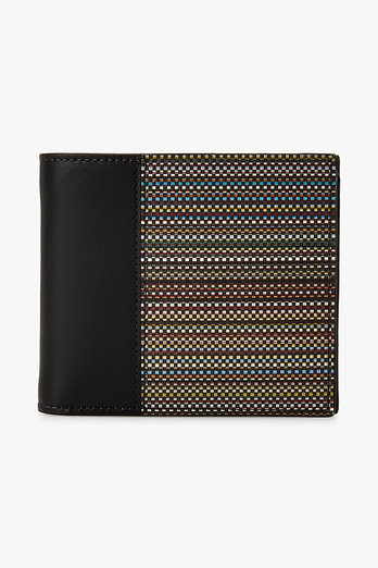 PAUL SMITH 시그니처 스트라이프 코팅 캔버스 폴드 지갑 | 신세계V