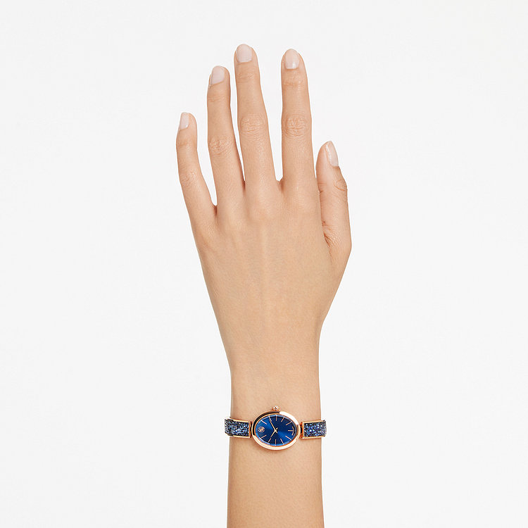 SWAROVSKI(스와로브스키) [스와로브스키/본사정품] Crystal Rock Oval 블루 로즈골드 시계 5656822 | 신세계V