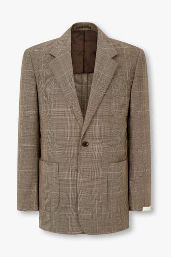 MAN ON THE BOON 울 블렌드 체크 자켓 | 신세계V