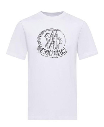 MONCLER 몽클레어 라지 핸드 스케치 로고 티셔츠 8C00035 89AUG 00A | 신세계V