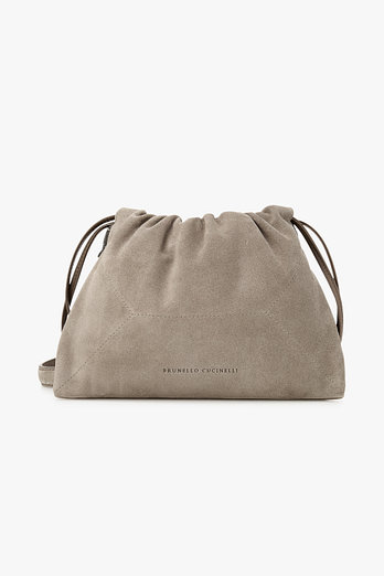 BRUNELLO CUCINELLI 여성 BC DUO 모닐리 패치 스웨이드 파우치 백 | 신세계V