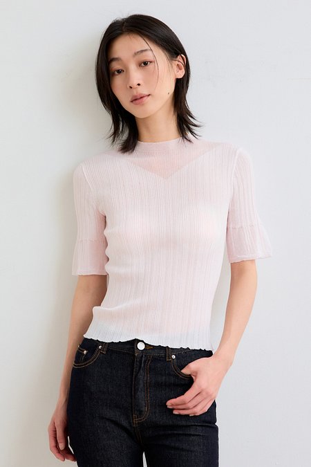 ANTOME(안토메) Liel Pleats Knit (Blossom Pink) | 신세계V