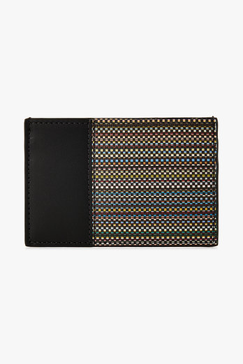 PAUL SMITH 시그니처 스트라이프 코팅 캔버스 카드 홀더 | 신세계V