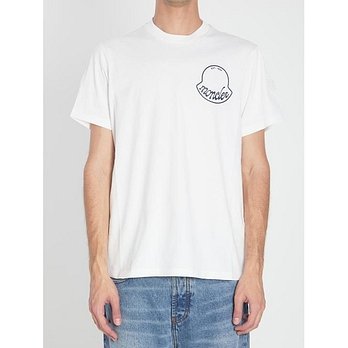 MONCLER 몽클레어 로고 프린트 코튼 티셔츠 8C00013 89AJS 00A | 신세계V