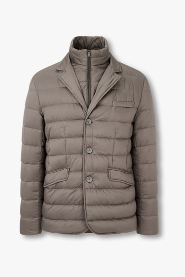 HERNO(에르노) 남성 퀼티드 다운 패딩 블레이저 자켓 | 신세계V