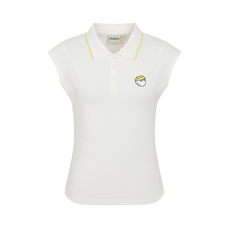 MALBON GOLF(말본골프) 캡슬리브 슬림 카라 탑 WHITE (WOMAN) | 신세계V