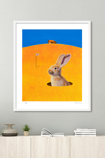 GURIM.COM 송형노, 판화 Rabbit into the hole (99 Editions) 액자포함 | 신세계V