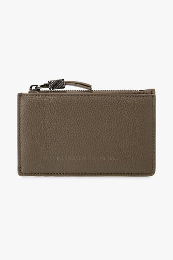 BRUNELLO CUCINELLI 여성 모닐리 지퍼 풀러 레더 카드 케이스 | 신세계V
