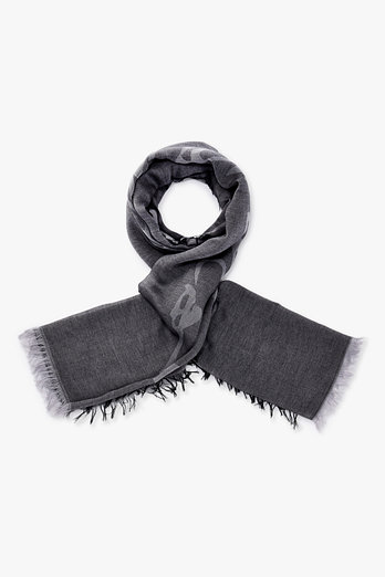 Yohji Yamamoto [FEMME]시그니처 자카드 코튼 스톨(블랙) | 신세계V