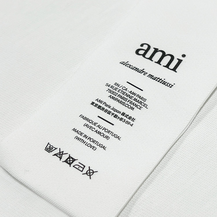 Ami Paris아미 파리 아미 반팔티셔츠 Bfuts005 726 100 스몰 하트로고 화이트 신세계v 