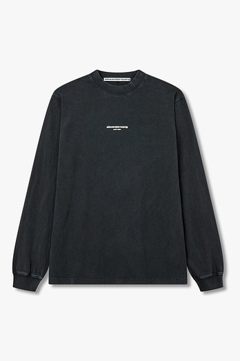 ALEXANDERWANG [UNISEX] 로고 롱 슬리브 티셔츠 | 신세계V