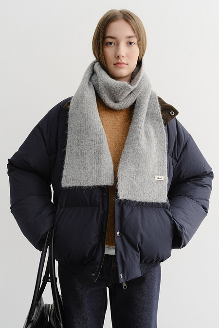 DUNST UNISEX KNITTED ALPACA MUFFLER LIGHT GREY_UDMU5F101G1 | 신세계V