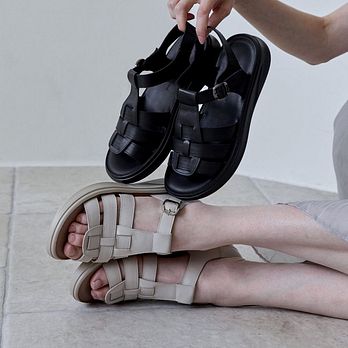 SPUR Soleil Real Leather Gladiator Sandal 소가죽 글레디에이터 샌들 3.5cm -WS9038 (2color) | 신세계V
