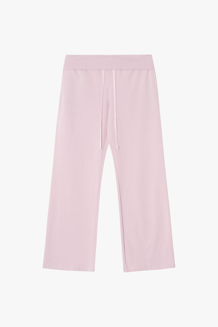FOLD OVER LONG PANTS / BABY PINK