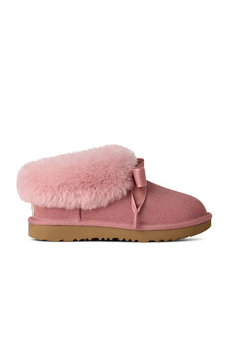 UGG [KIDS] 양모 트리밍 리본 슬리퍼 (베일리 슬리퍼) | 신세계V