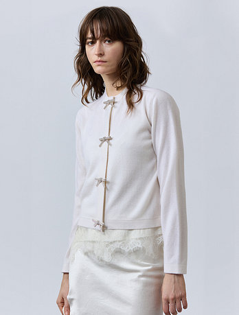 Mare di Mari Cashmere Round-Neck Cardigan - Ivory | 신세계V