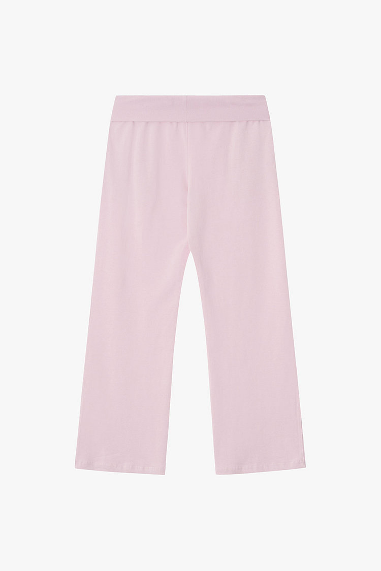 FOLD OVER LONG PANTS / BABY PINK