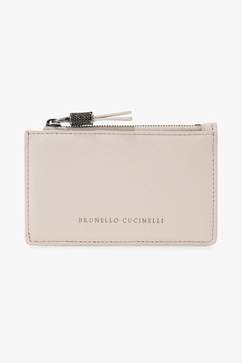 BRUNELLO CUCINELLI 여성 모닐리 지퍼 풀러 레더 카드 케이스 | 신세계V